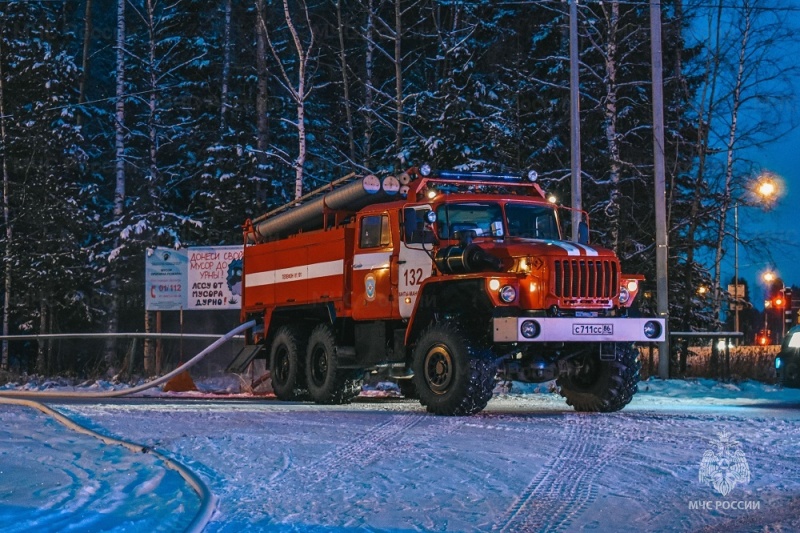 Возгорание хоз.постройки в СОТ "Лето" в г. Сургуте