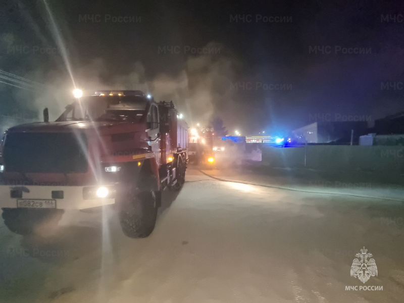 Возгорание бани в СОНТ "Заречный" в Нижневартовском районе