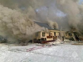 Возгорание жилого дома в Сургутском районе, п.г.т. Белый Яр